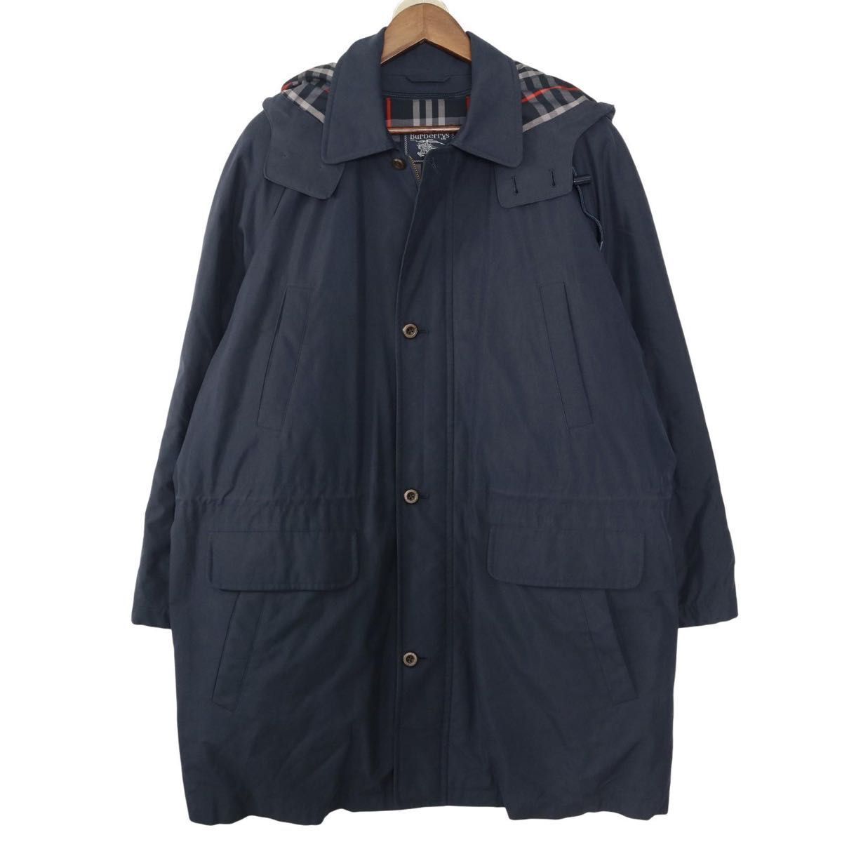 美品】Burberry バーバリー ダウンコート L メンズ 紺 ノバ