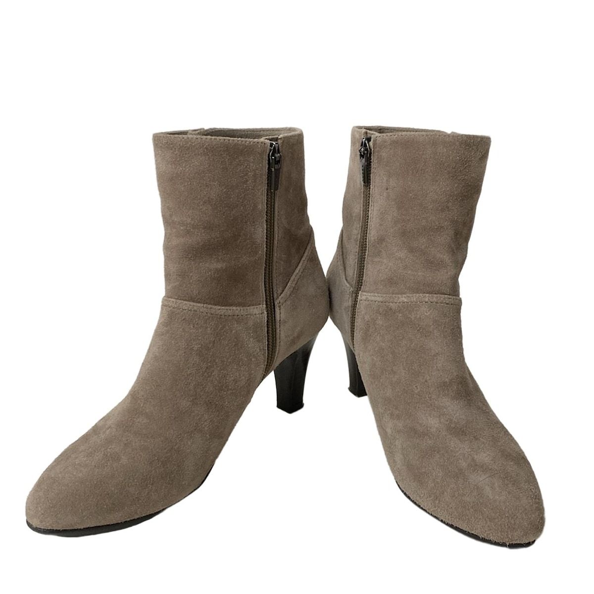 REGAL リーガル ショートブーツ 22 1 2 レディース - グレーベージュ レザー