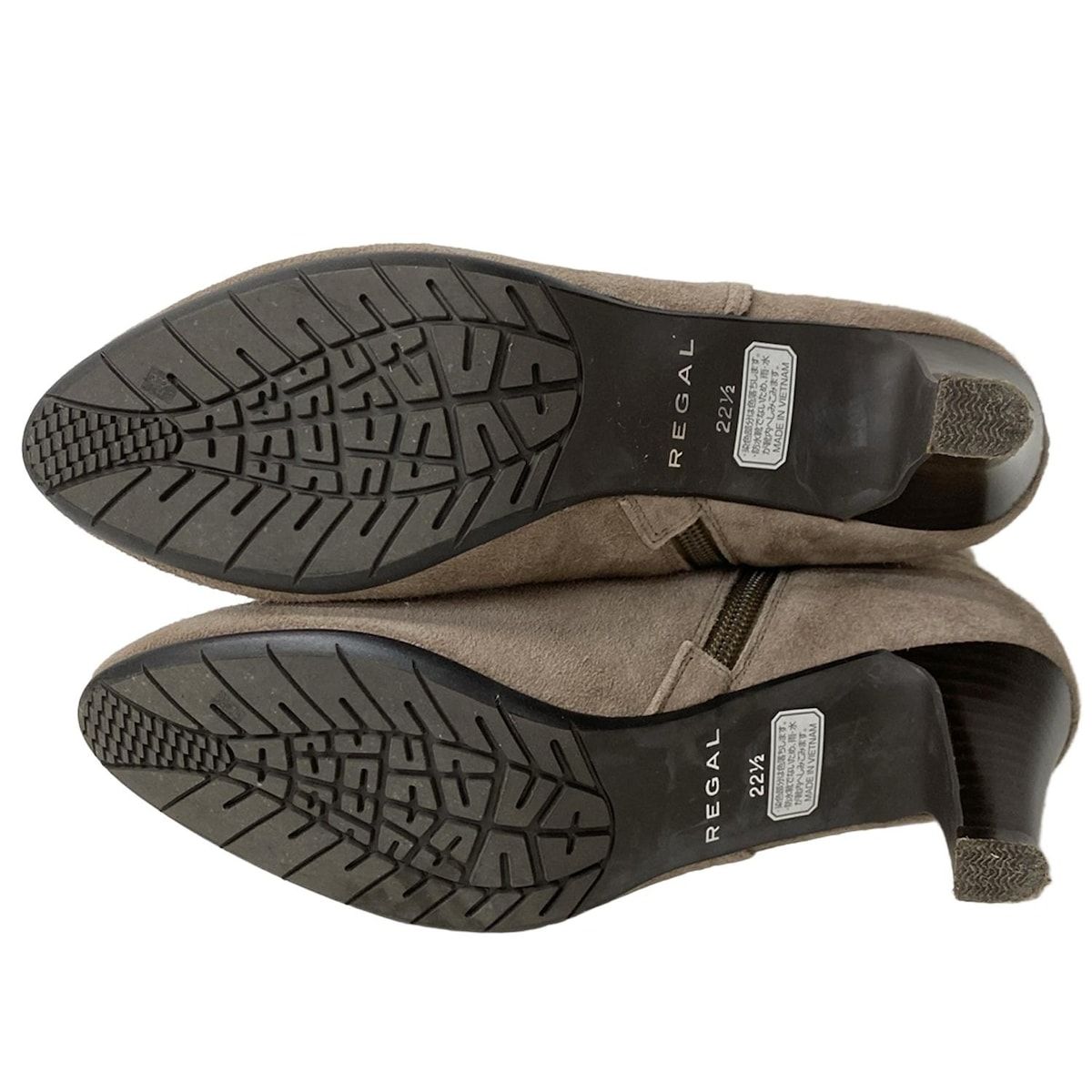  REGAL リーガル ショートブーツ 22 1 2 レディース - グレーベージュ レザー ブーティ ブーツ