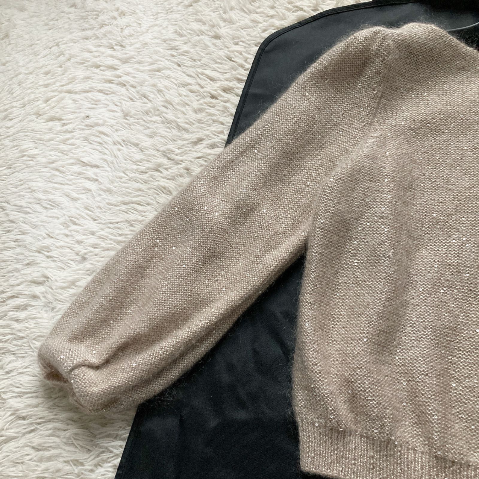 美品 Loulou Willoughby ルルウィルビー モヘア混 前後2way ニット