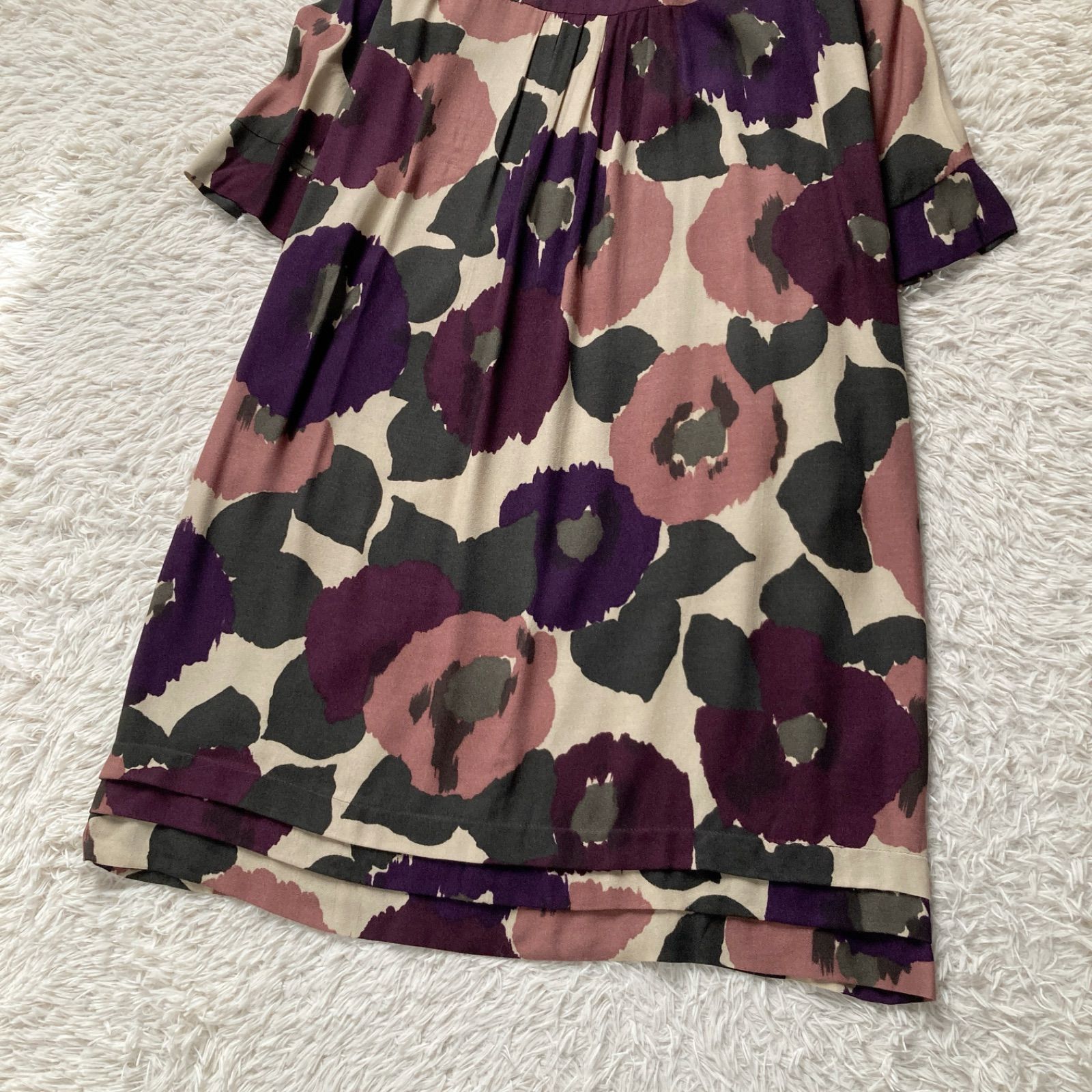 良品 MAX&Co. マックスアンドコー 花柄 フレアワンピース Aライン 大人