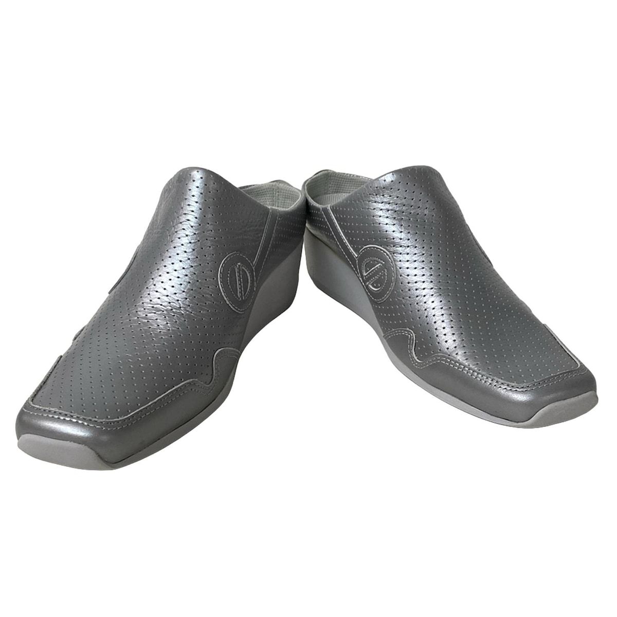 NONAME ノーネーム ミュール 39 レディース - グレー ウェッジソール レザー