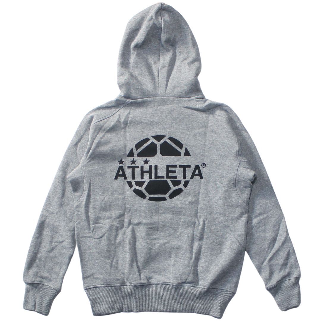 未使用】アスレタ スウェット ジップ パーカー 杢グレー Sサイズ