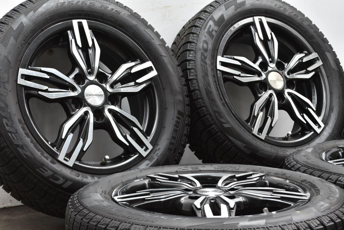 程度良好 バリ溝 ユーロバーン 15 in 5 J 46 PCD 112 ピレリ アイスゼロFR 175 65 R MINI F 55 56 57 ミニクーパー 4本セット