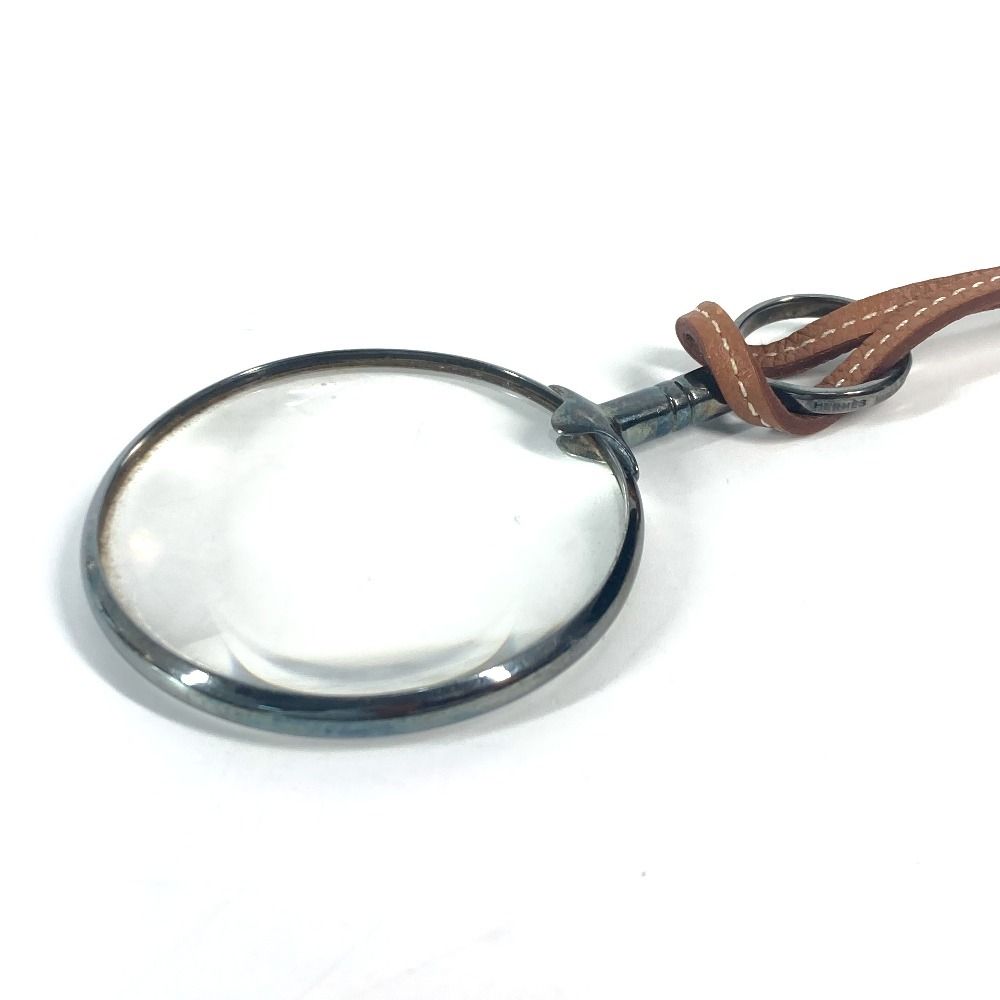 HERMES エルメス ネックレス ルーペ レザー ブラウン - メルカリ