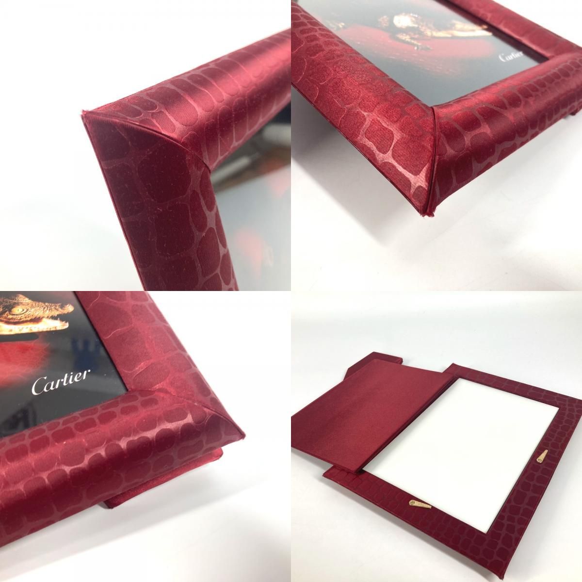 CARTIER カルティエ フォトフレーム ロゴ サテン レッド - メルカリ