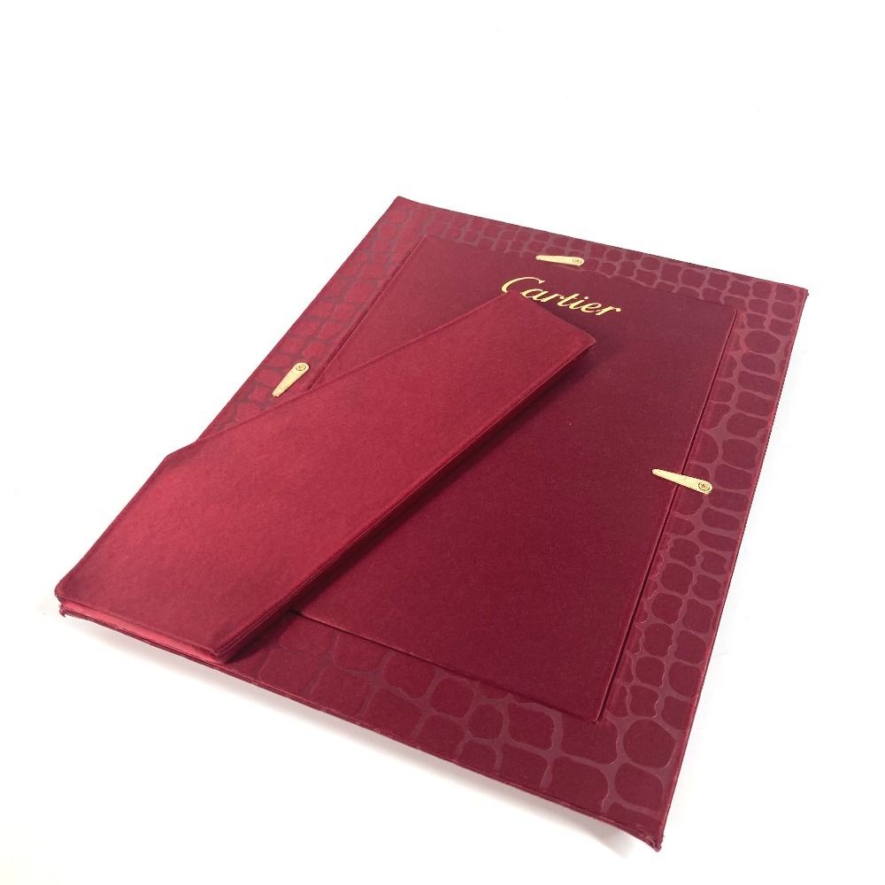 CARTIER カルティエ フォトフレーム ロゴ サテン レッド - メルカリ