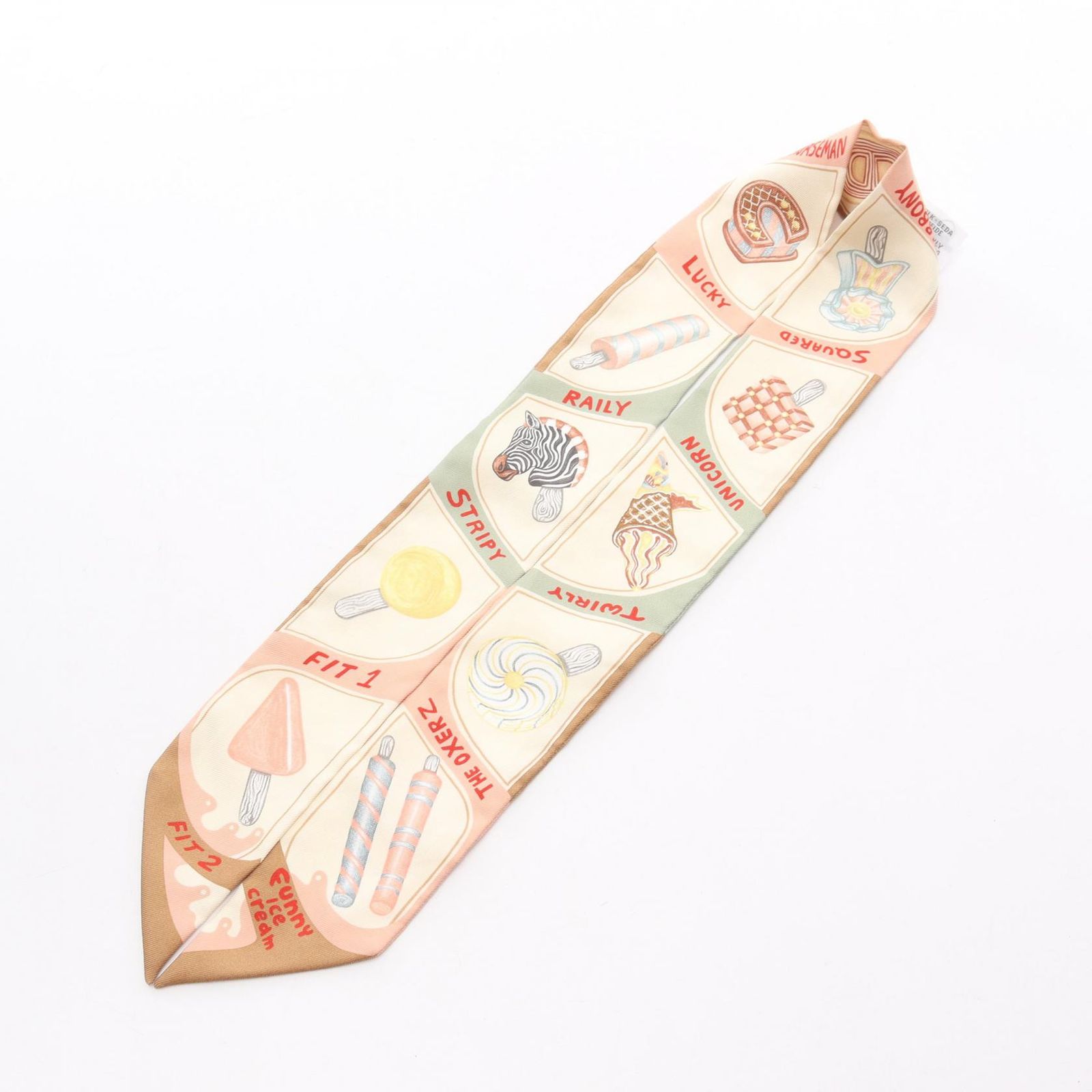 HERMES エルメス　ツイリー　Funny Ice Cream 楽天市場】質屋 未使用品 HERMES エルメス ツイリー FUNNY ICE CREAM