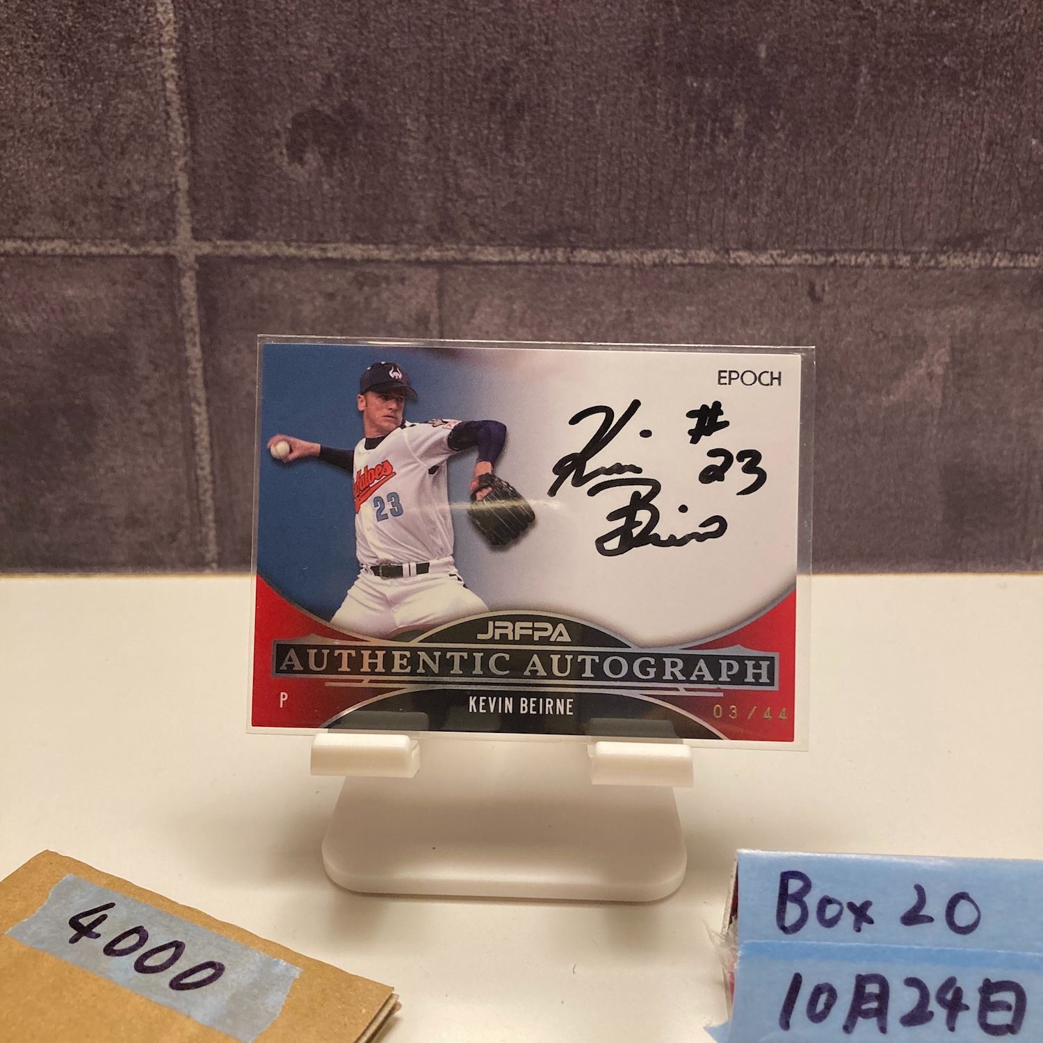 2022 EPOCH ケビンバーン Kevin Beirne 03/44 直筆サインカード