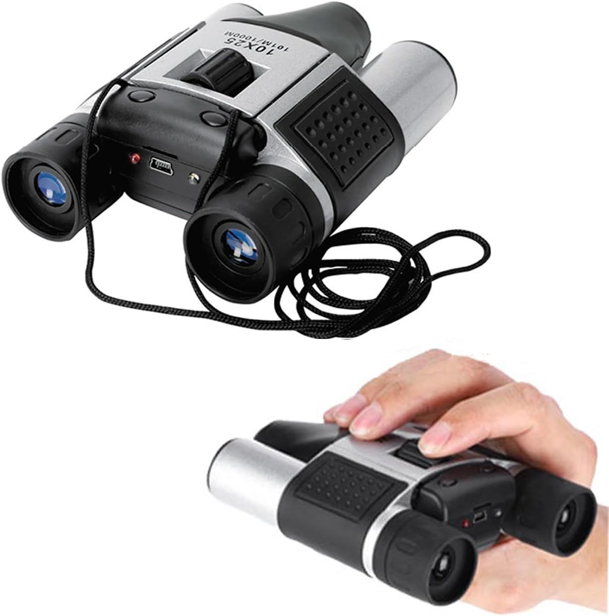 10倍ズーム双眼鏡ビデオカメラ 画期的な録画機能搭載 ～双眼鏡型カメラ MDC 001～ もちろん音声も録音 すぐにご録画利用 な最大容量のMicroSDカード32 GB装着済み