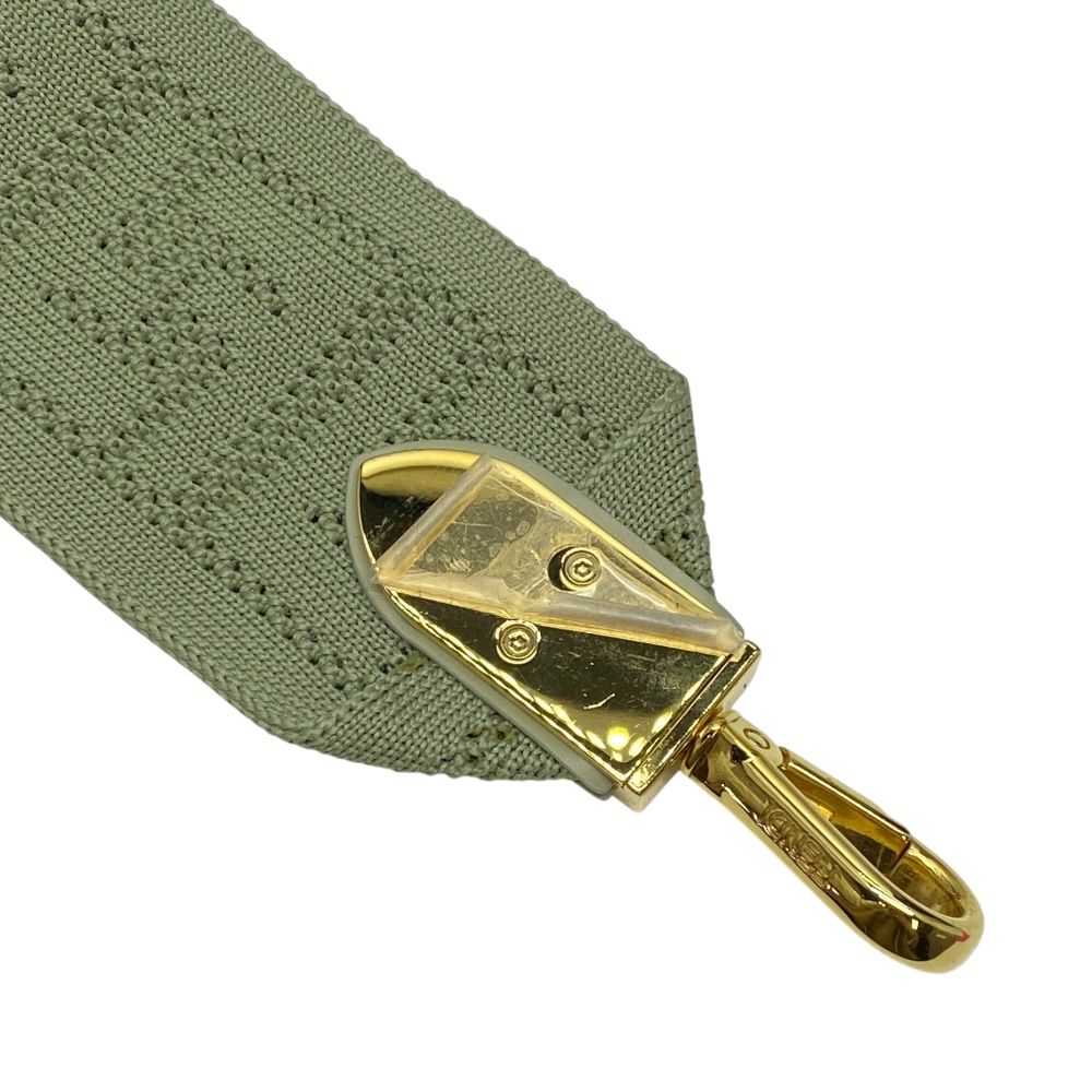  フェンディ ロング ズッカ柄 ストラップユー ショルダーストラップ ファブリック グリーン ゴールド FENDI 付け替え自在 ファッション性 その他 バッグ