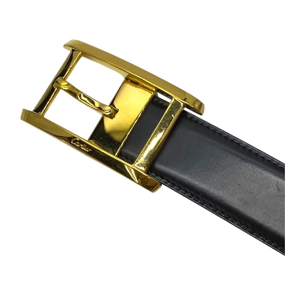 カルティエ タンク リバーシブル ベルト レザー ブラウン ブラック