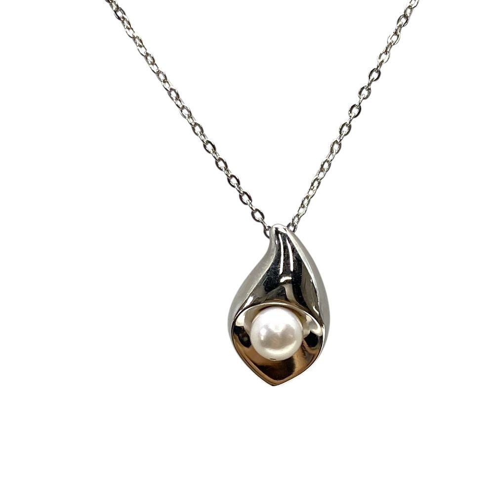 美品 ✨TASAKI タサキ アコヤ真珠 ベビーパール ネックレス シルバー タサキ アコヤ真珠 パール ネックレス 6mm ティアドロップ シルバー