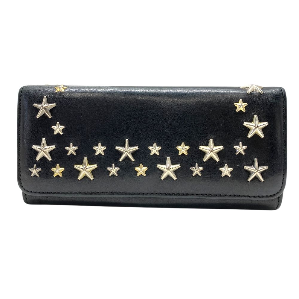 ジミーチュウ スタースタッズ 二つ折り 長財布 財布 Multi Metallic Mix ゴールド シルバー ブラック レザー JIMMY CHOO リユース 上質仕立ての実用ウォレット 上品デザインの愛用向けモデル
