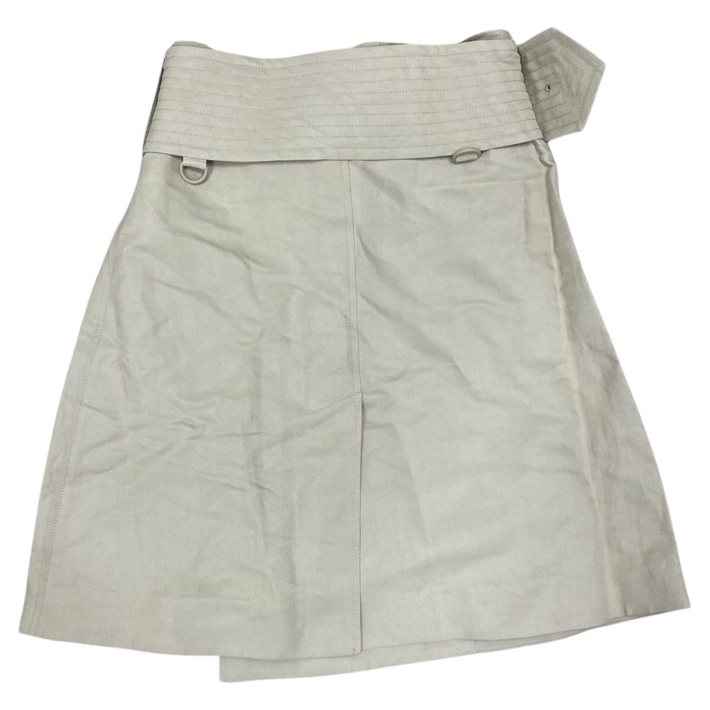 バーバリー 8087482 ラップミニスカート ツイルスカート 巻きスカート ベルト付 スリット ベージュ BURBERRY サイズS相当 レディース 安心品質