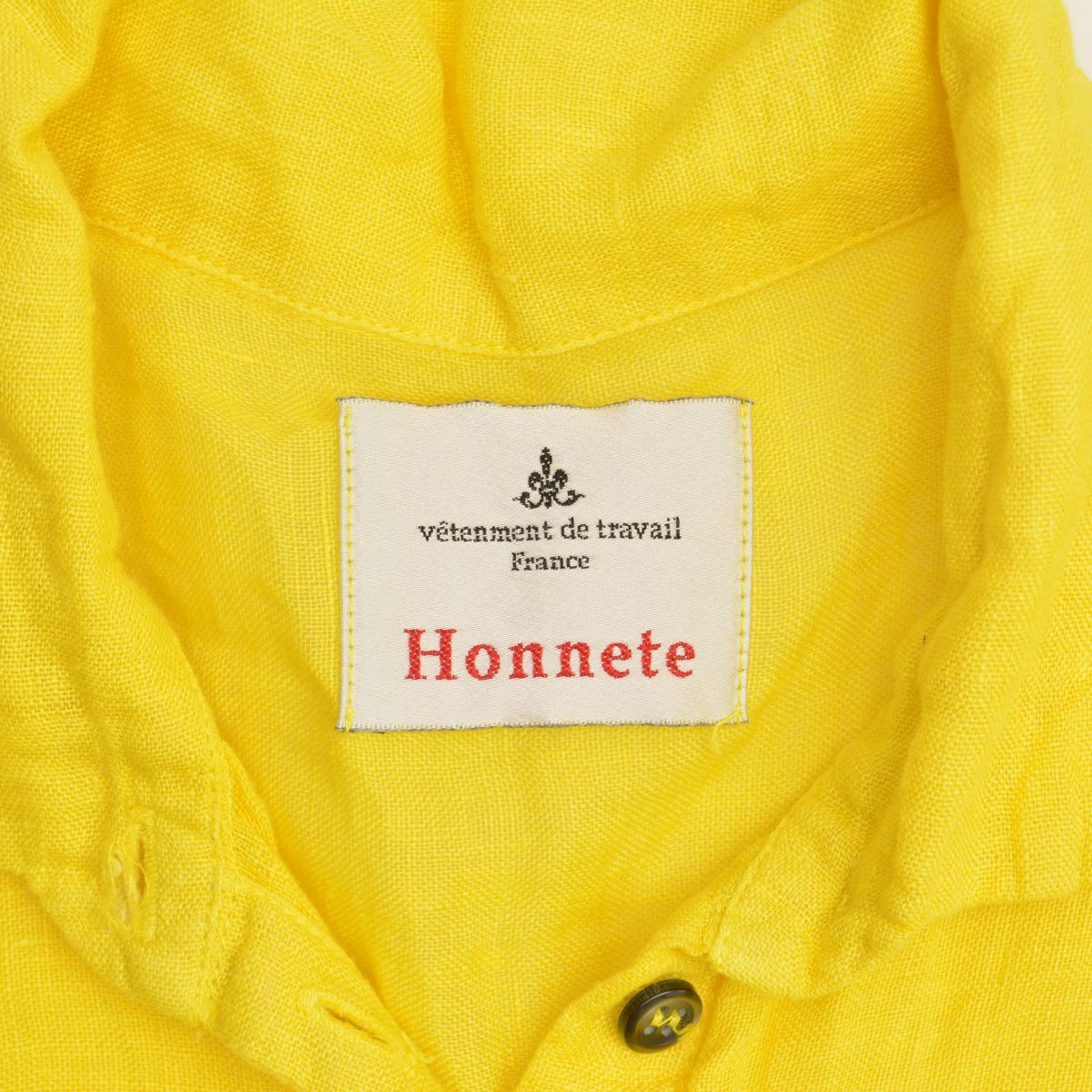 Honnete Honnete 新品 アイリッシュリネンオーバーサイズTシャツ 定価 