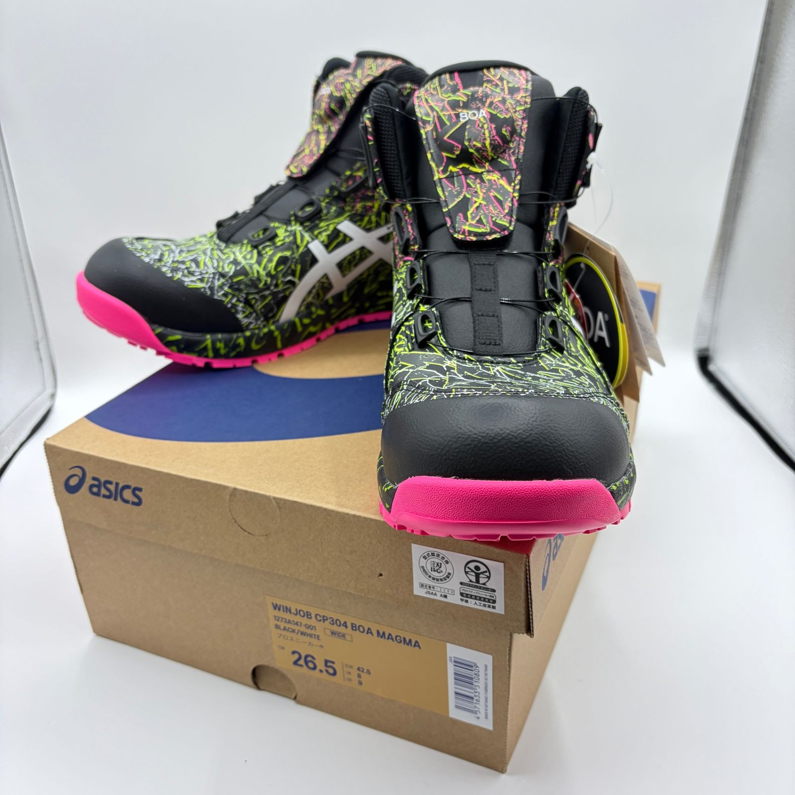 アシックス ウィンジョブ 安全靴 CP 304 BOA MAGMA 3 E相当 2025 26.5 cm asics リサイクルマー