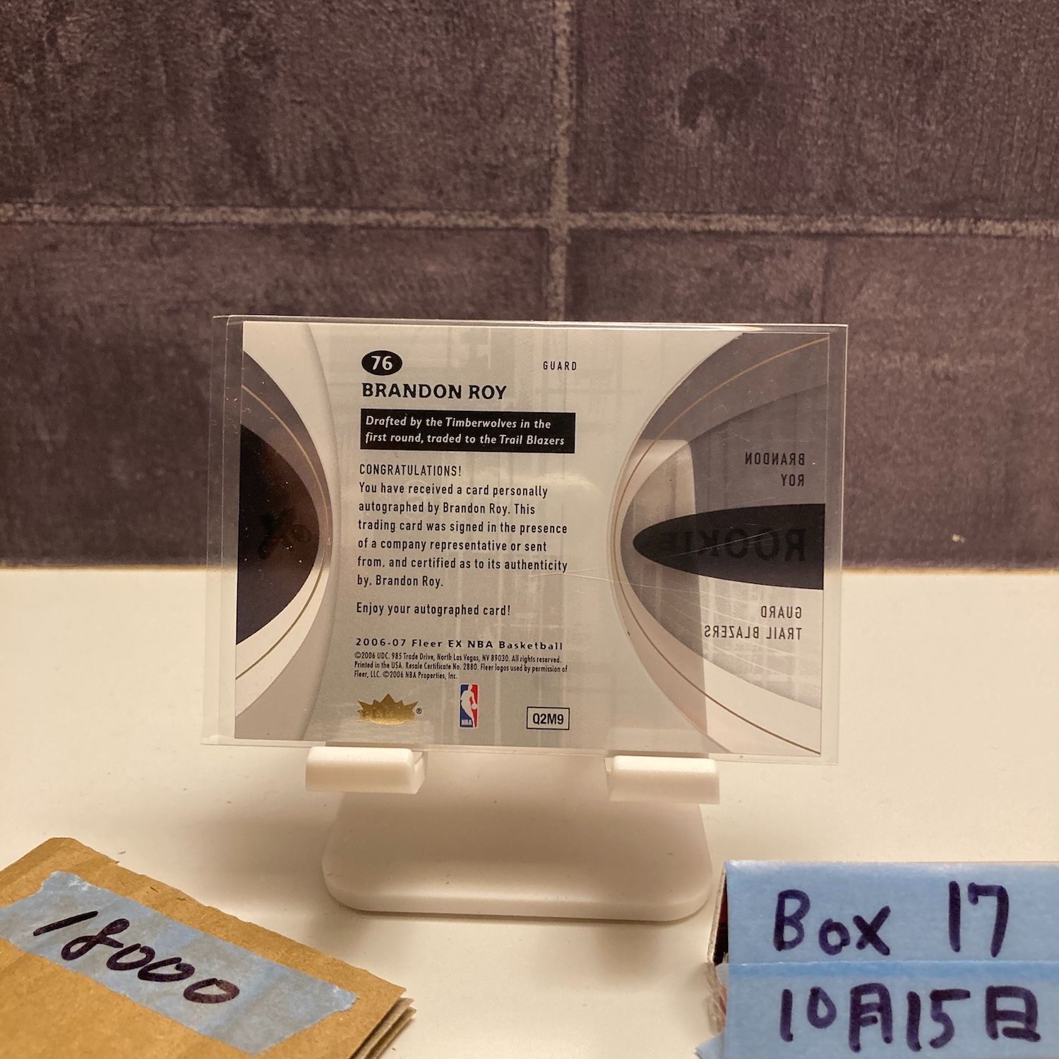 2006-07 Fleer Brandon Roy 144 199 直筆サインカード Portland Trail Blazers eX RC ルーキー Rookie カード