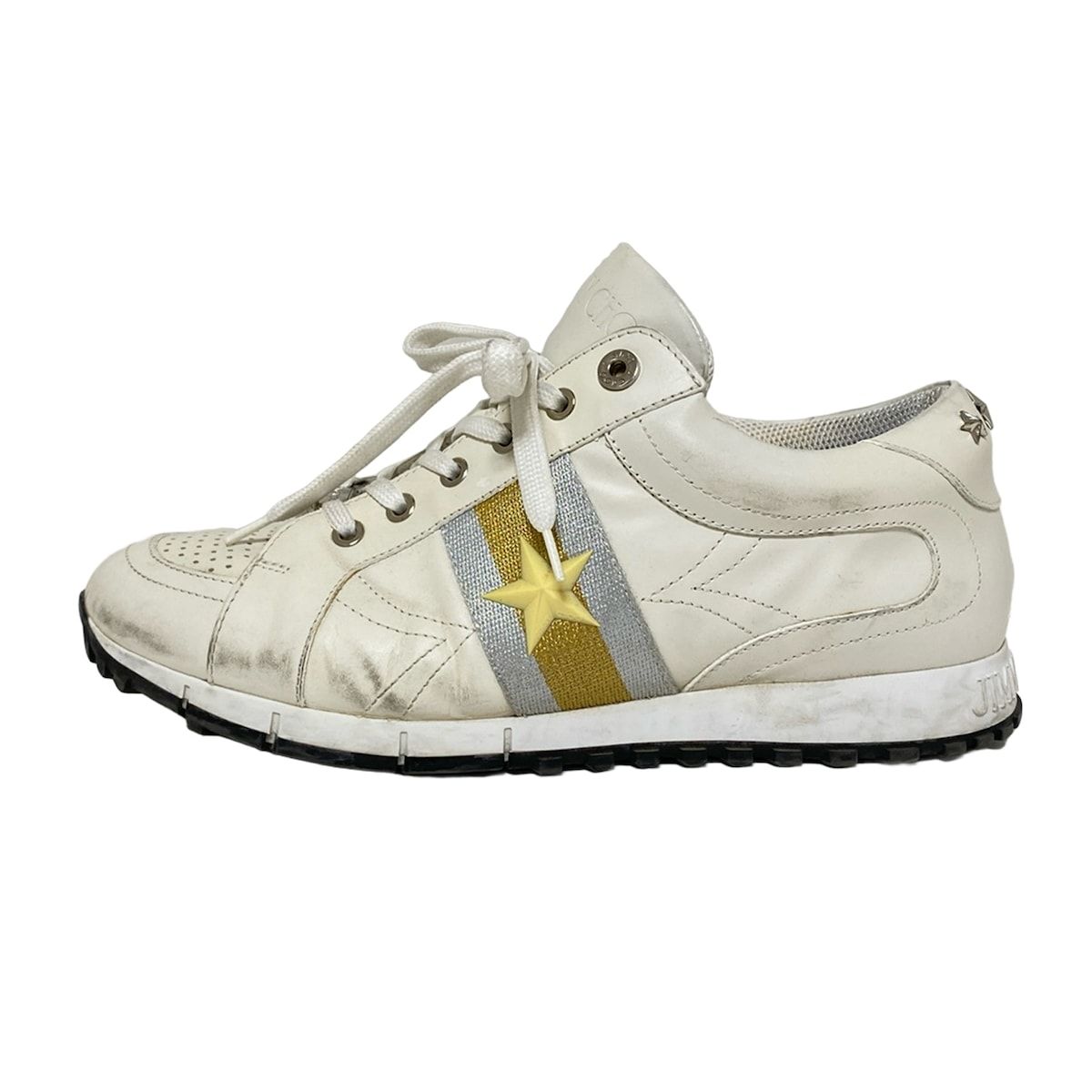 ジミーチュウ JIMMY CHOO(ジミーチュウ) スニーカー 43 メンズ - 白×マルチ レザー