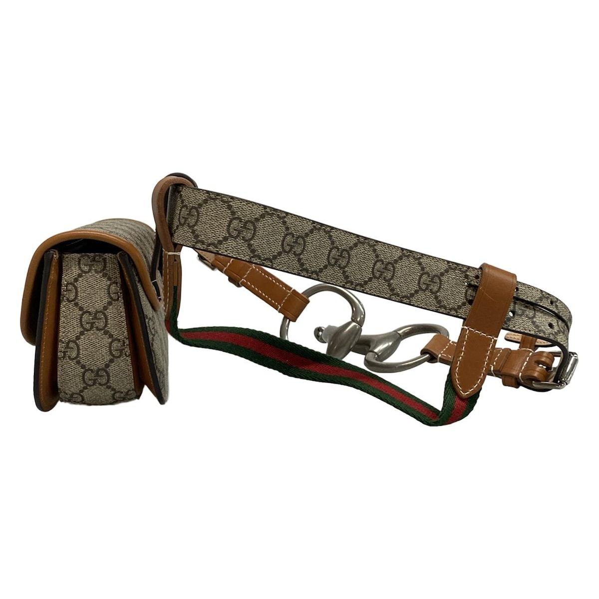 グッチ ウエストポーチ美品 バンブー 1947 ミニ ベルトバッグ/GG