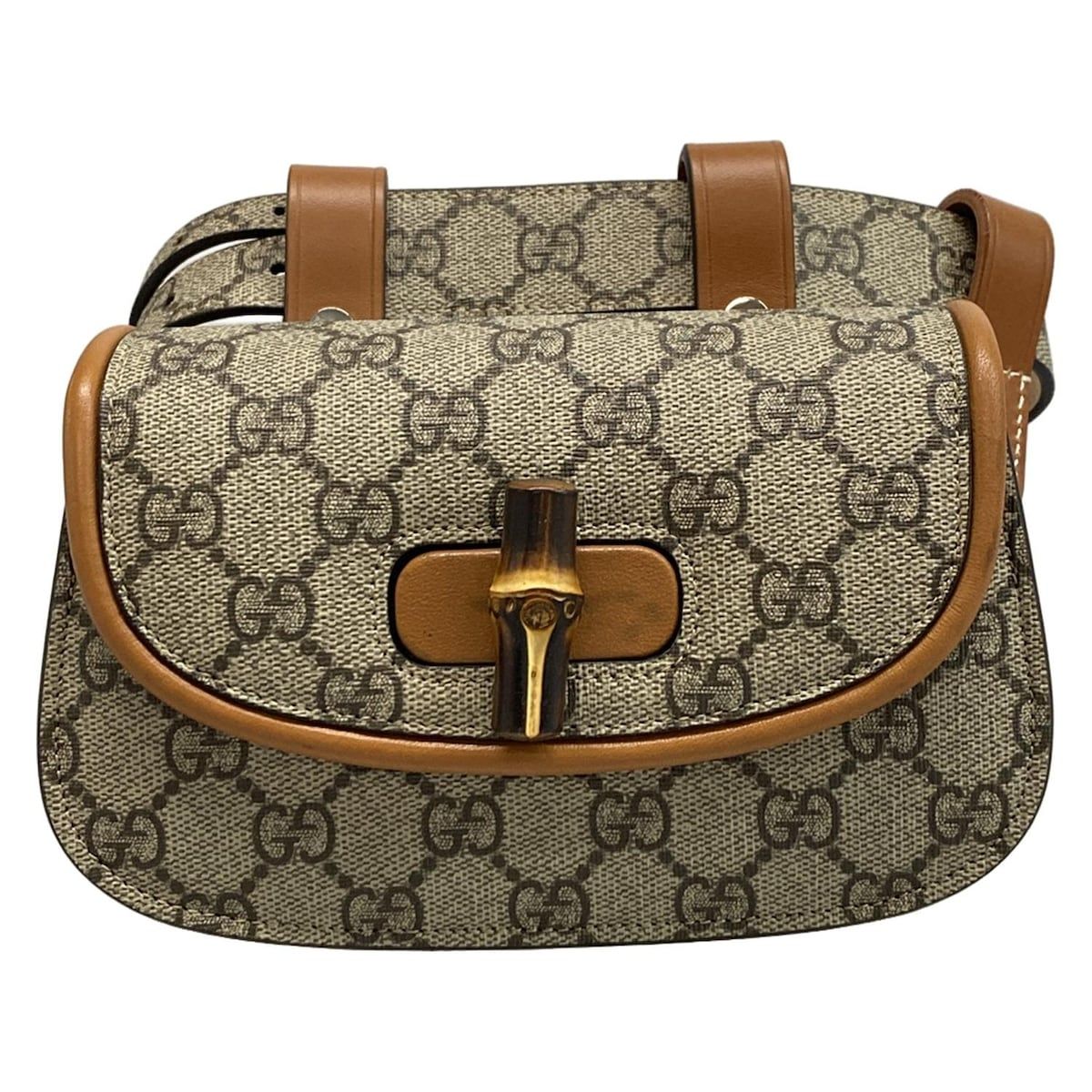 グッチ ウエストポーチ美品 バンブー 1947 ミニ ベルトバッグ/GG