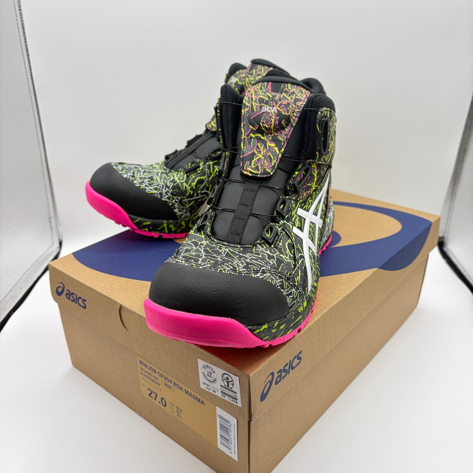 ♥品 アシックス ウィンジョブ 安全靴 CP 304 BOA MAGMA 3 E相当 2025 カラー 27.0 cm asics リサイクルマー