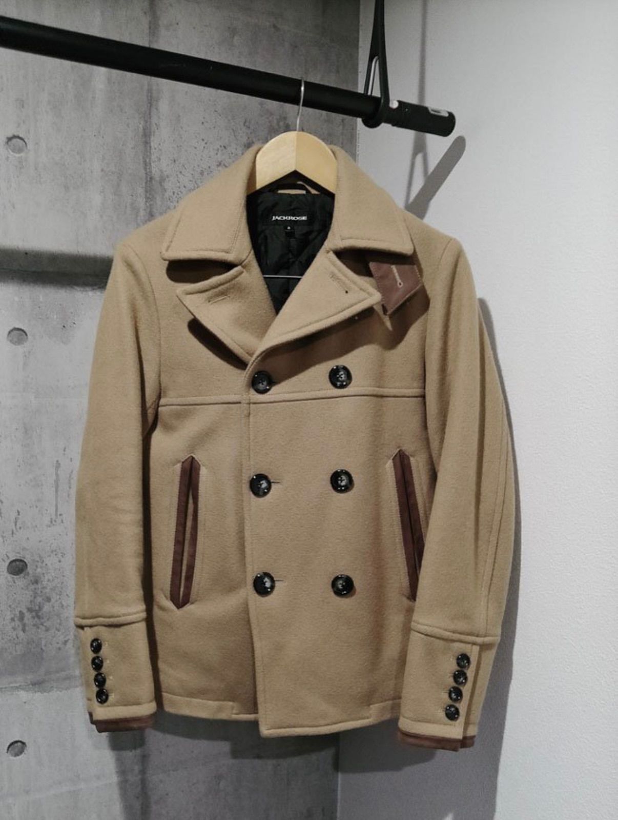 JACKROSE ジャックローズ レザーパイピング メ ルトンウール