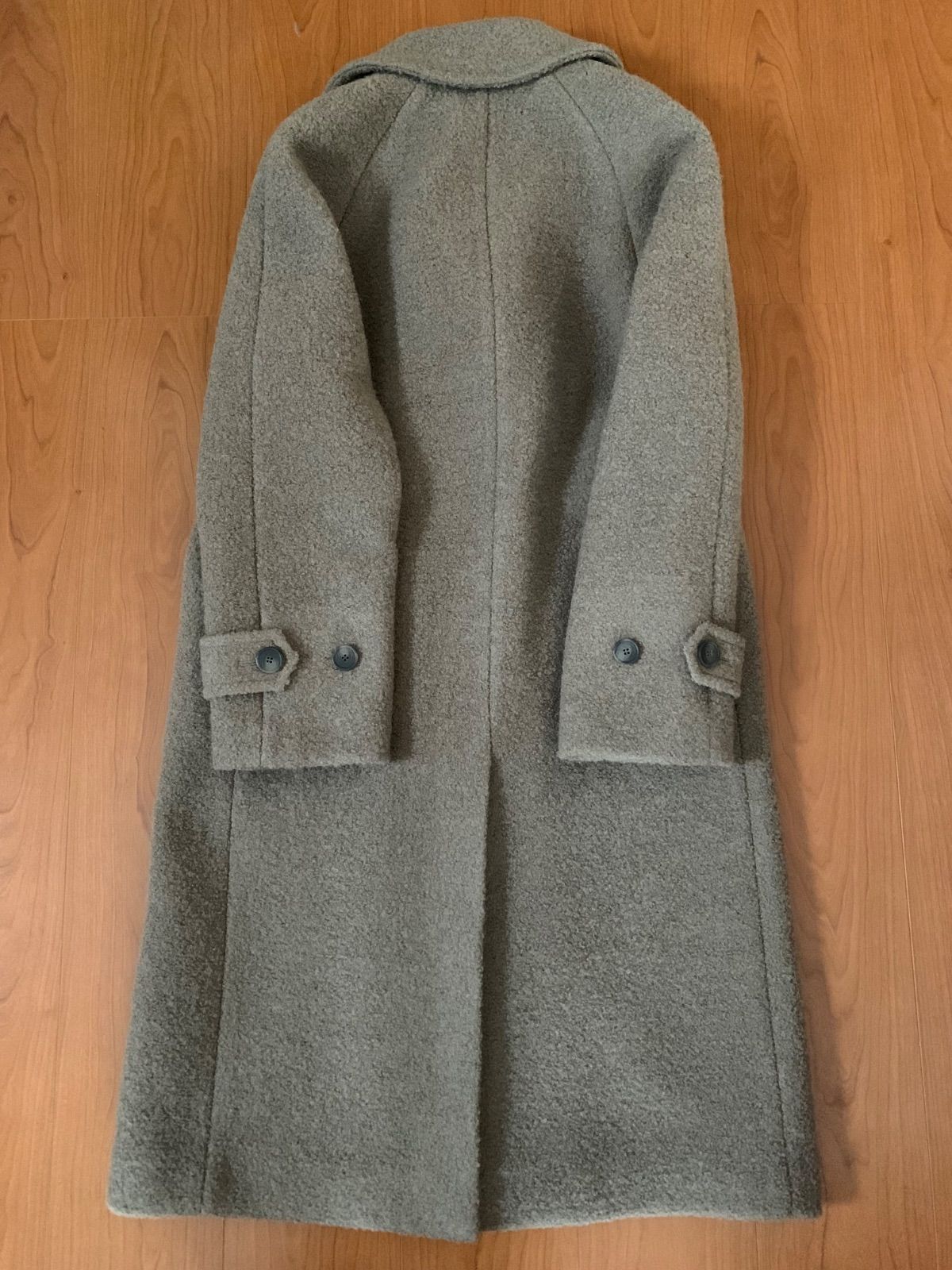 新品未使用　セオリーリュクス ダブルブークレーロングコート　人気色 美品 セオリーリュクス コート ダブルブークレーロングコート オータム