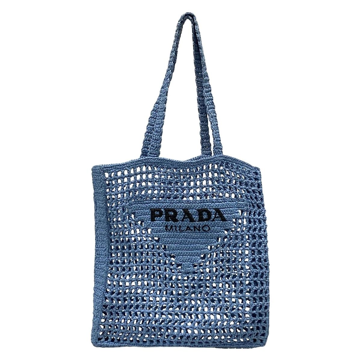 PRADA(プラダ) トートバッグ - ライトブルー - メルカリ