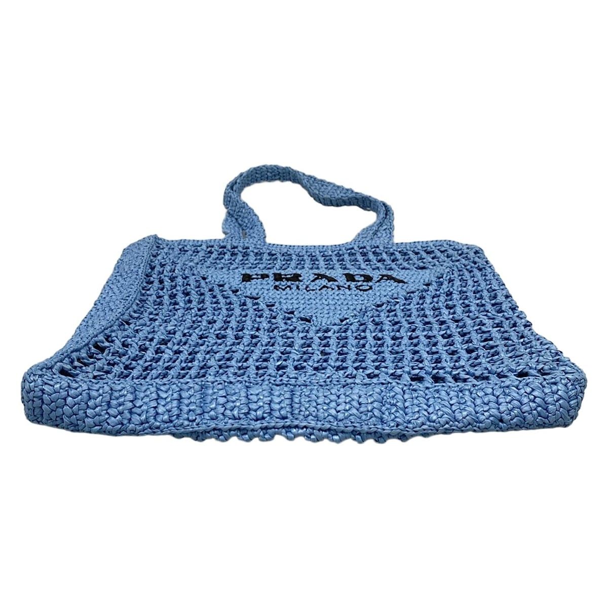 PRADA ライトブルー トートバッグ PRADA(プラダ) トートバッグ - ライトブルー - メルカリ