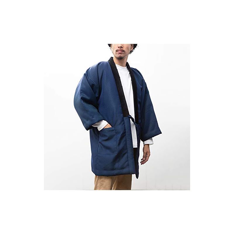 商品 綿の郷 ワタノサト 綿入れはんてん 男性用 長寿象徴の縁起が良い亀甲柄 大判 LL サイズ navy 紺系