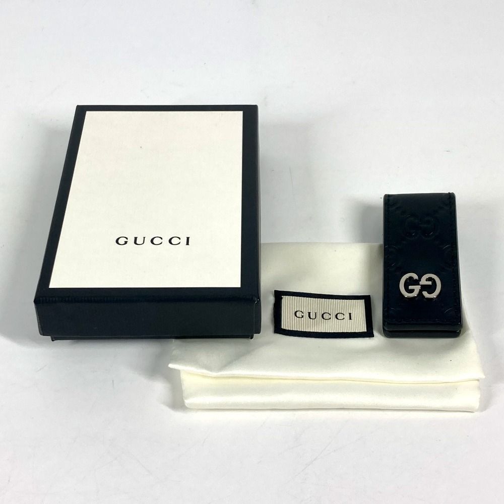 GUCCI グッチ マネークリップ GG グッチシマ 522867 シマレザー