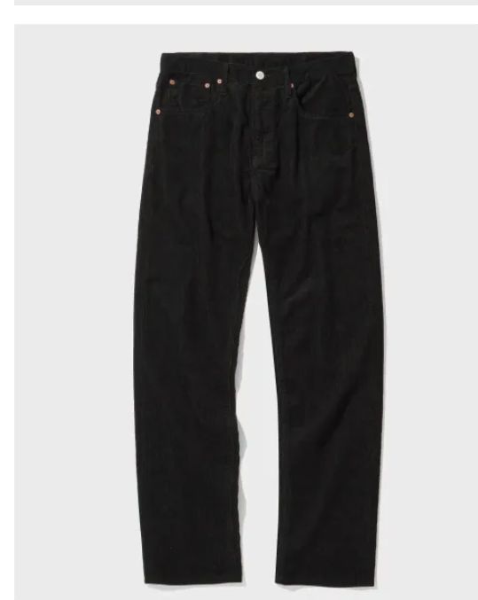 40 s コーデュロイ ストレート パンツ ブラックM 5万