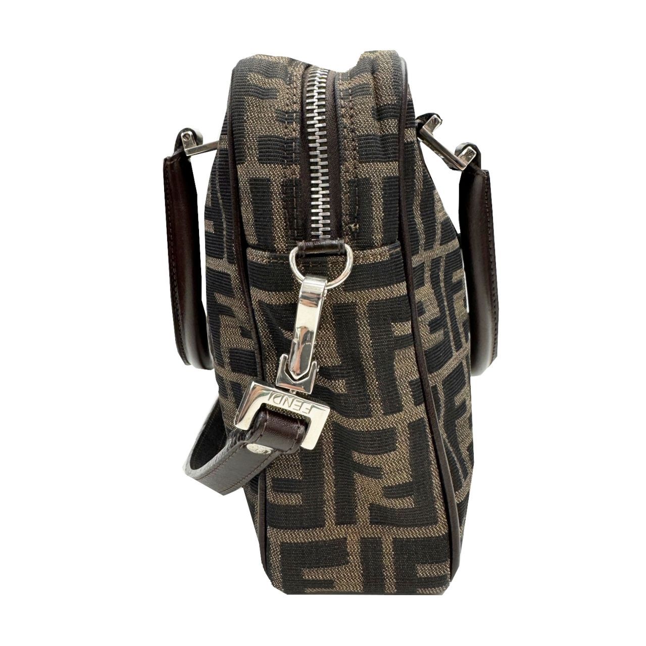 FENDI フェンディ ズッカ ミニボストンバッグ 2WAYショルダー