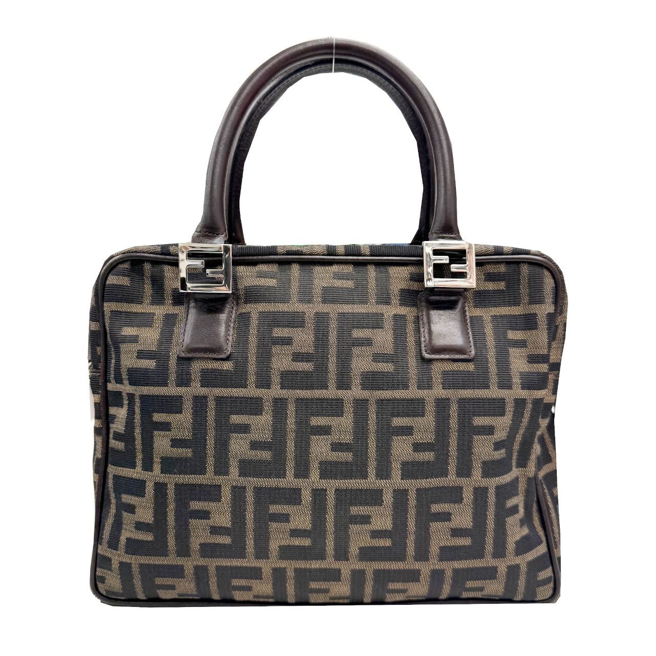 FENDI フェンディ ズッカ ミニボストンバッグ 2WAYショルダー