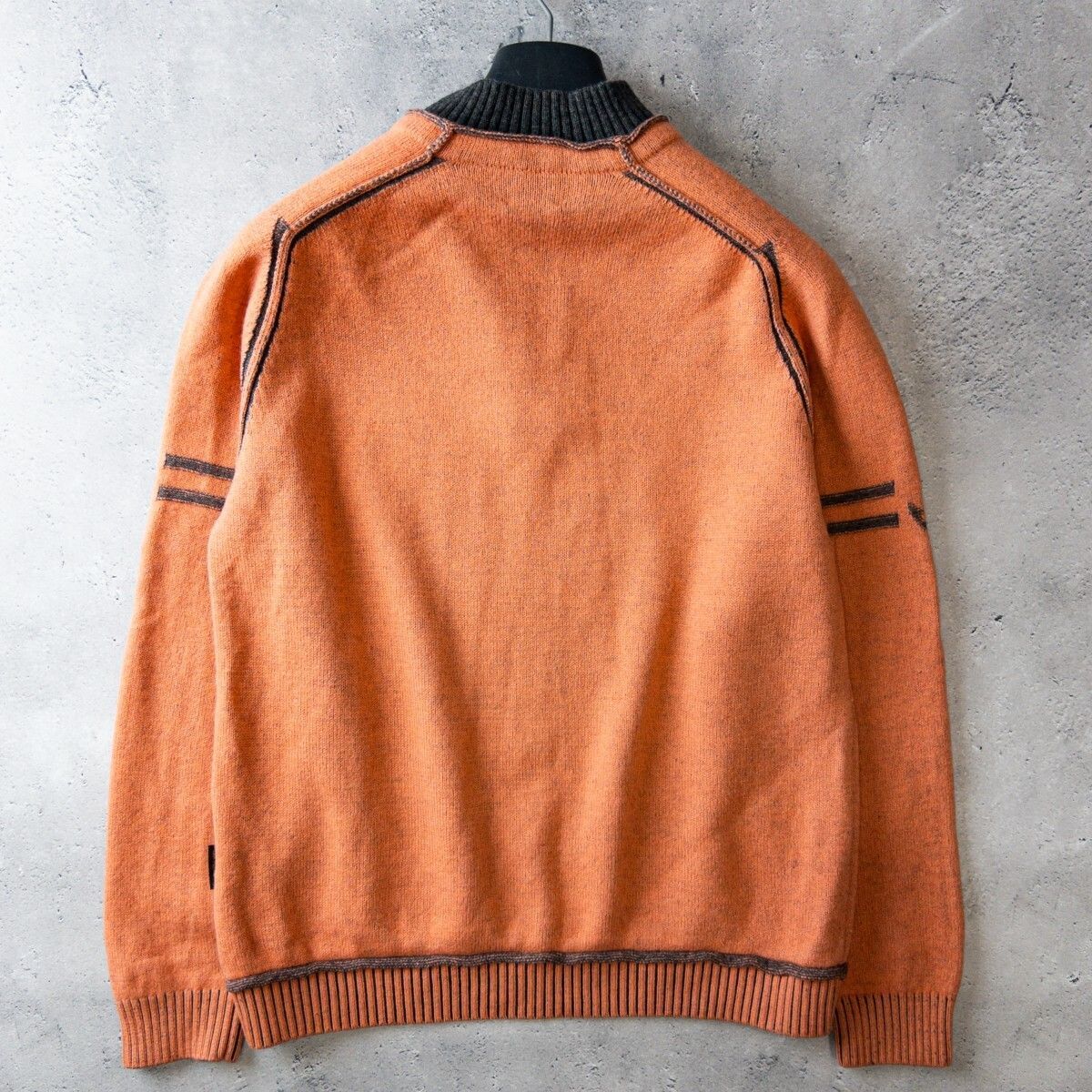 美品 シナコバ SINA COVA ウール100% ハーフジップ ニット セーター