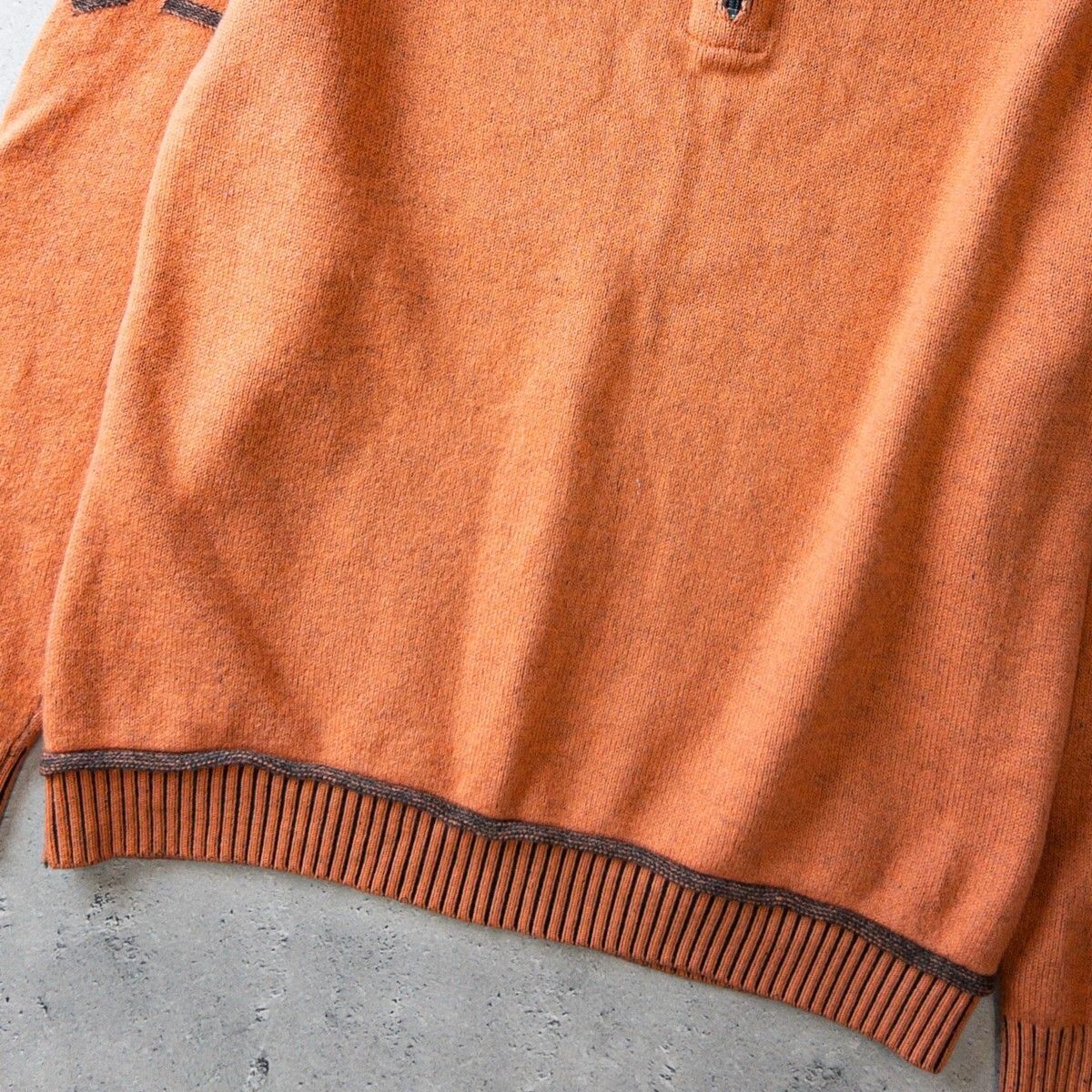 美品 シナコバ SINA COVA ウール100% ハーフジップ ニット セーター