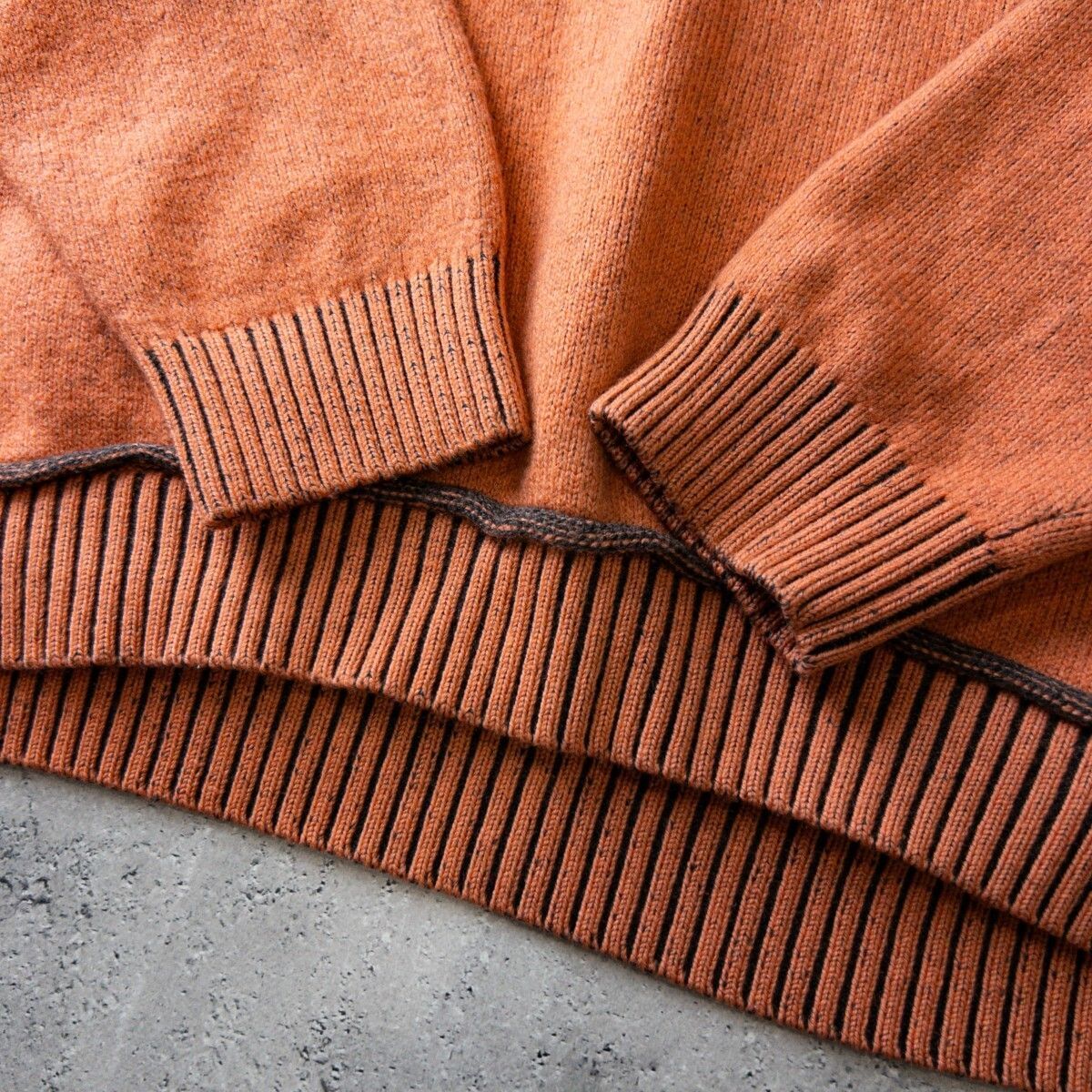 美品 シナコバ SINA COVA ウール100% ハーフジップ ニット セーター