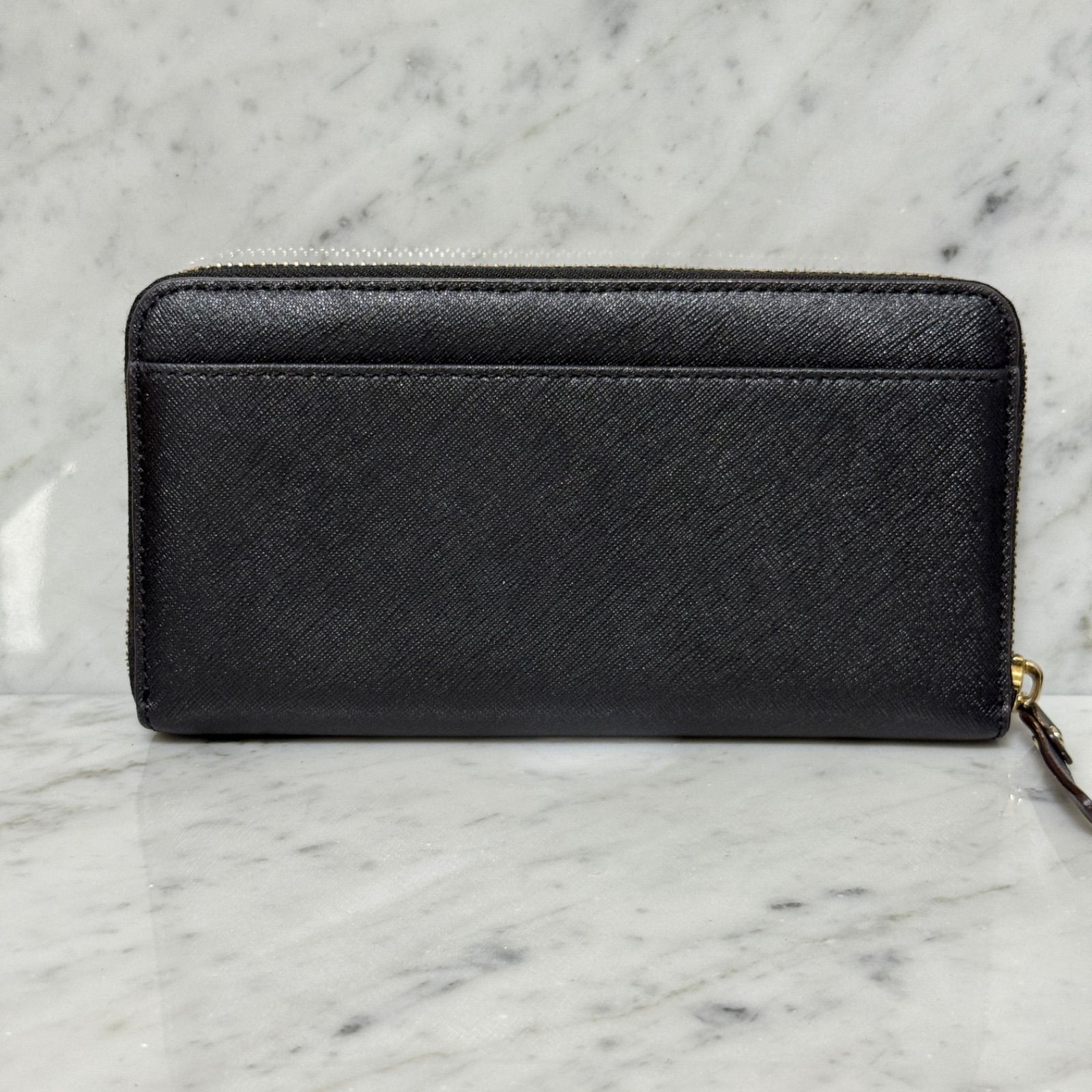 美品 kate spade ケイトスペード ラウンドファスナー 長財布 ブラック 