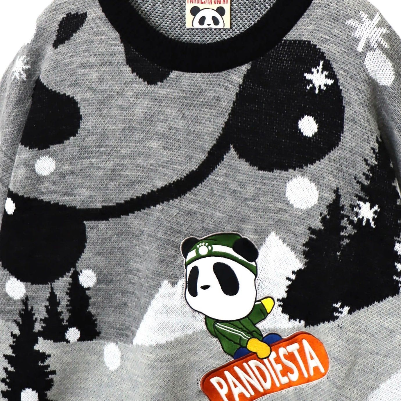 PANDIESTA/パンディエスタ】 熊猫謹製 雪遊びパンダジャガードクルー