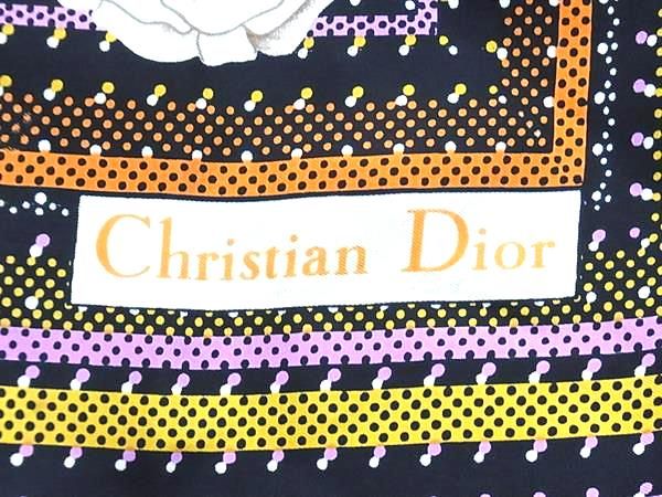 □美品□ ChristianDior クリスチャンディオール 花 フラワー 大判