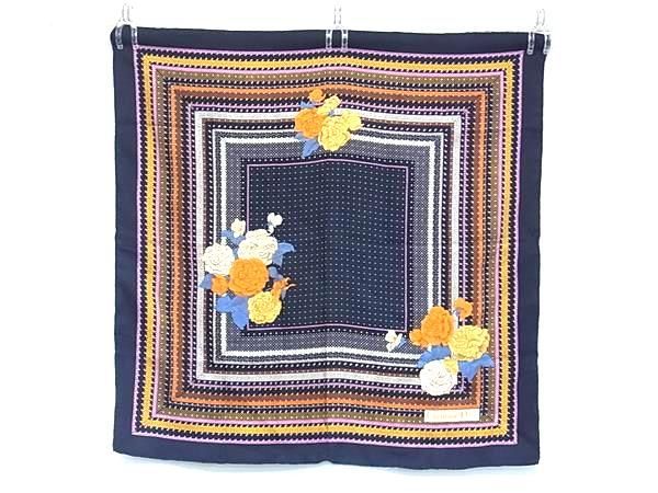 □美品□ ChristianDior クリスチャンディオール 花 フラワー 大判