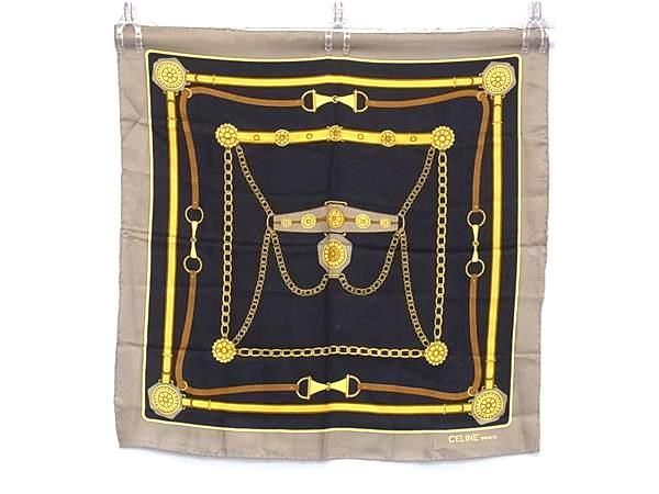 CELINE セリーヌ チェーン 大判 スカーフ ストール ショール