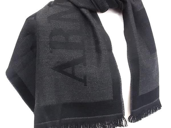 □美品□ EMPORIO ARMANI エンポリオアルマーニ ウール100％ フリンジ