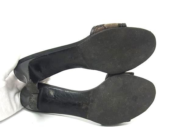 GUCCI グッチ GG柄 GGキャンバス×レザー ヒール サンダル 表記サイズ