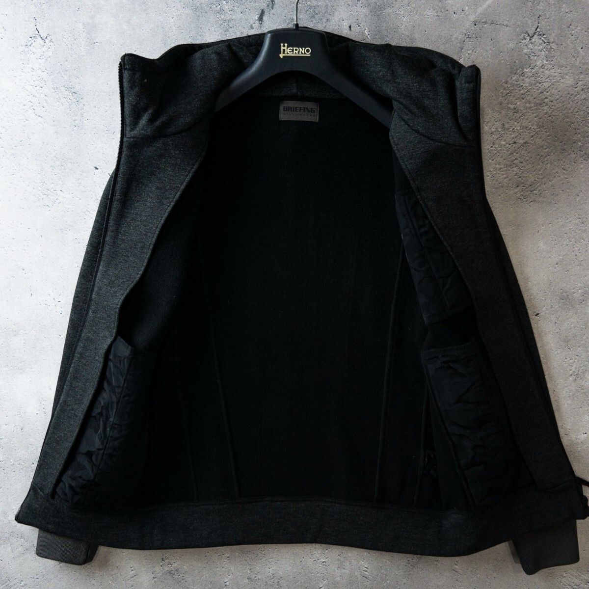 ブリーフィング BRIEFING ナノユニバース 別注 ラグラン ジップ パーカ