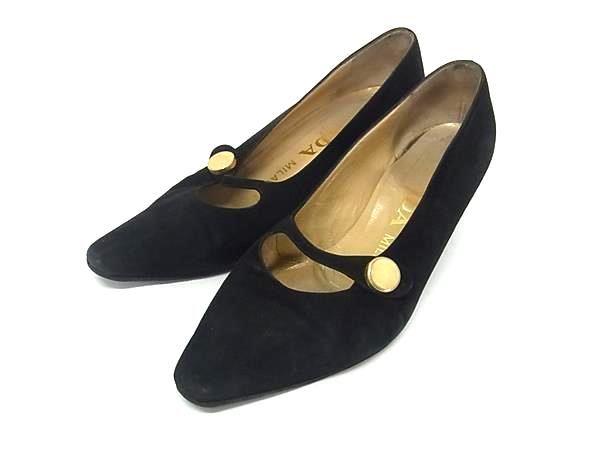 PRADA プラダ スエード ヒール パンプス 表記サイズ 35 1/2 (約22.5cm