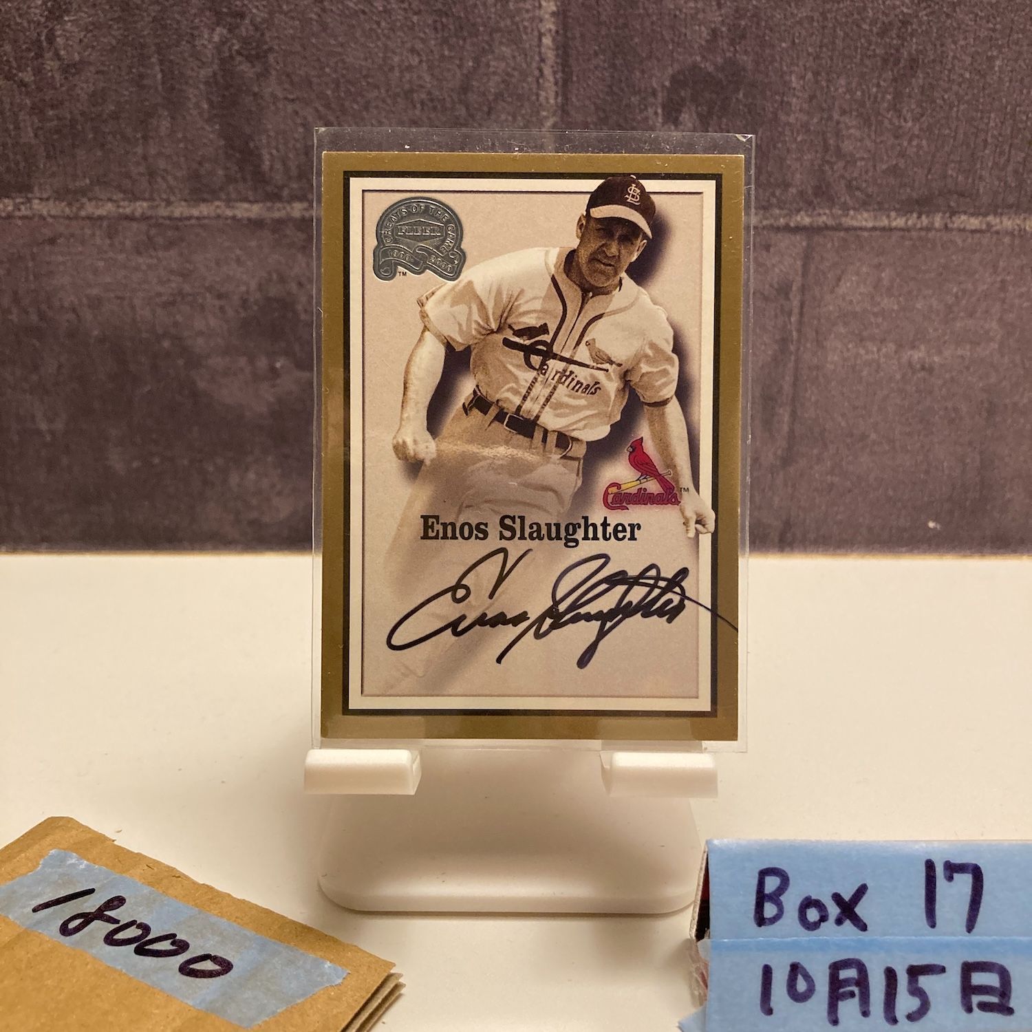 2000 Fleer SkyBox Enos Slaughter 直筆サインカード St. Louis
