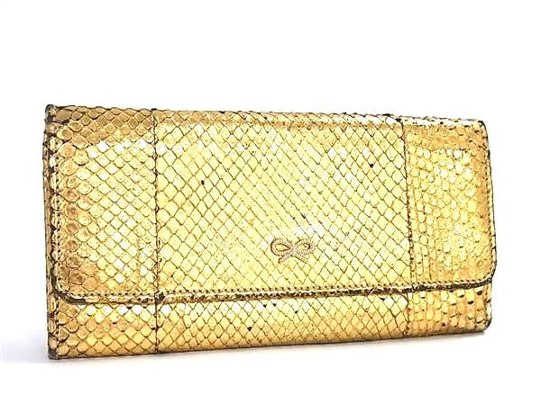 □極上□本物□ ANYA HINDMARCH アニヤハインドマーチ パイソン 二