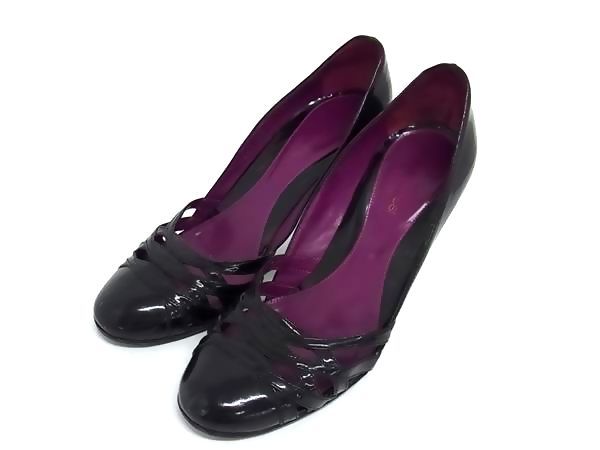 Sergio rossi セルジオロッシ パテントレザー ヒール パンプス 表記